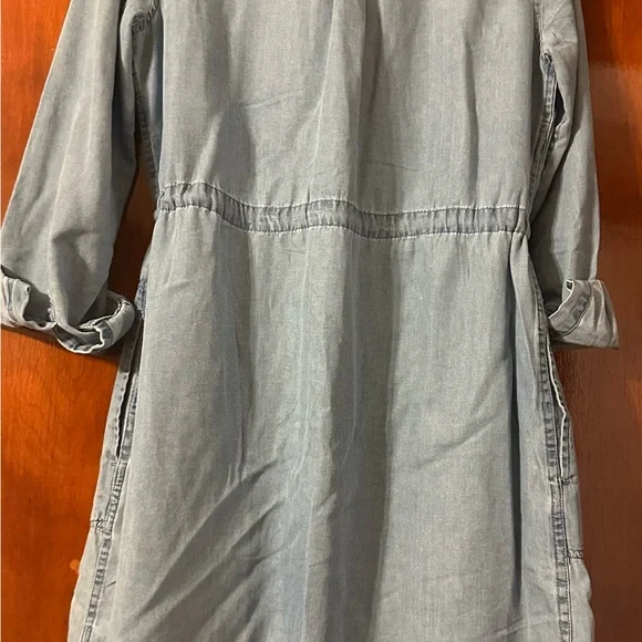 Embroidered Denim Shirt Dress - Picture 2 of 6